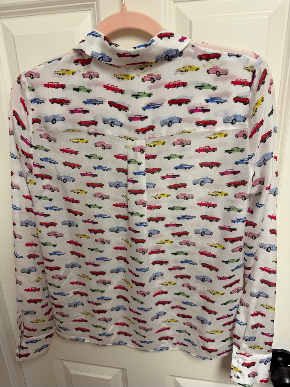 Alice + Olivia Willa Blouse Vintage Car Print Size XS - Picture 7 of 7